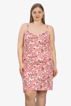 Γυναικείο νυχτικό τιράντα homewear Q5241 - ΠΟΛΥΧΡΩΜΟ, XXL