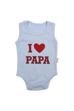 Κορμάκι Βρεφικό Αμάνικο Papa W9020 - ΓΑΛΑΖΙΟ, 6 Μηνών