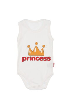 Κορμάκι Βρεφικό Αμάνικο Princess 1684 - ΛΕΥΚΟ, 6 Μηνών