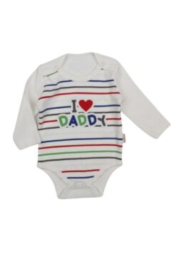 Κορμάκι Βρεφικό I Love Daddy Με Μακρύ Μανίκι D2141 - ΛΕΥΚΟ, 12 Μηνών