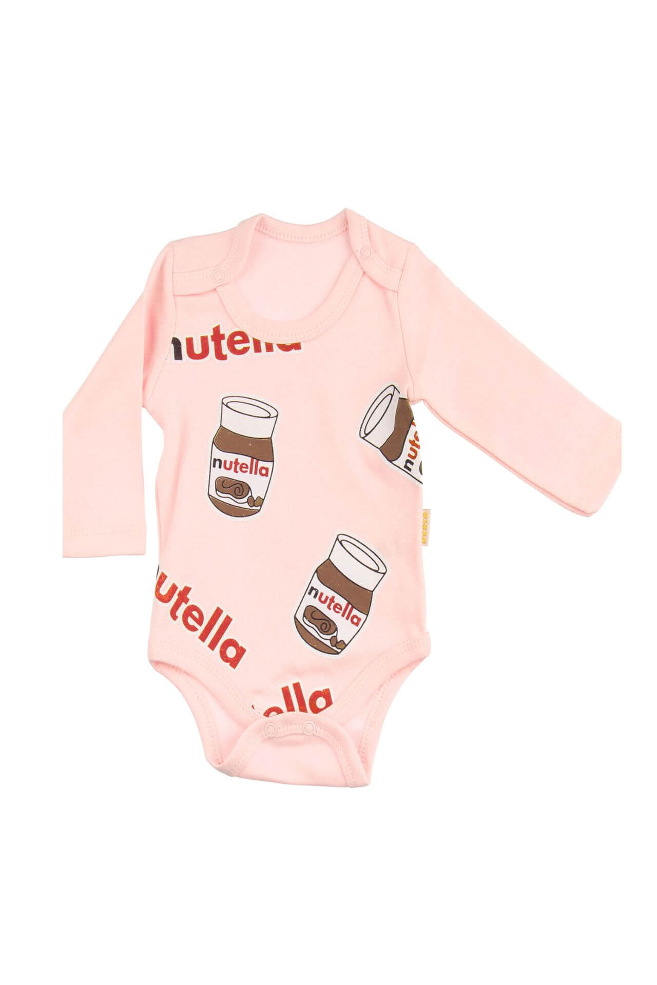 Κορμάκι Βρεφικό Μακρύ Μανίκι Nutella R2258 - ΡΟΖ, 18 Μ