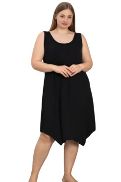 Νυχτικό αμάνικο homewear W5258 - ΜΑΥΡΟ, XXL