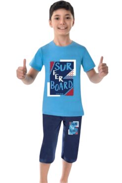 Παιδική Πιτζάμα Αγόρι W3746 - ΤΙΡΚΟΥΑΖ, 12 Ετών
