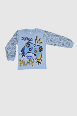 Alternative view of Παιδική Πιτζάμα Αγόρι W3884 - ΓΑΛΑΖΙΟ, 3 Ετών