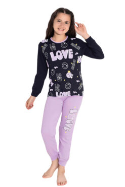 Παιδική Πιτζάμα Για Κορίτσι Love J8314 - ΛΙΛΑ, 7 Ετών