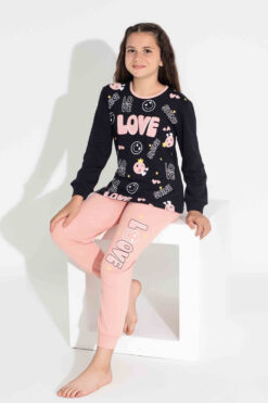 Alternative view of Παιδική Πιτζάμα Για Κορίτσι Love R8314 - ΣΟΜΟΝ, 6 Ετών
