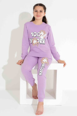 Alternative view of Παιδική Πιτζάμα Για Κορίτσι Unicorn Q8306 - ΛΙΛΑ, 3 Ετών