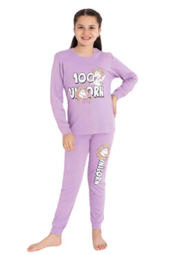 Παιδική Πιτζάμα Για Κορίτσι Unicorn Q8306 - ΛΙΛΑ, 3 Ετών