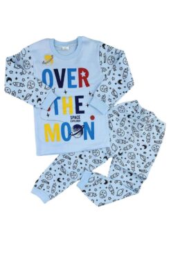 Παιδική Πιτζάμα Over The Moon Για Αγόρι R3816 - ΓΑΛΑΖΙΟ, 4 Ετών