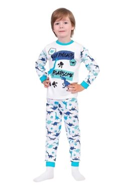 Παιδική Πιτζάμα Wild Dinosaurs Για Αγόρι D3175 - ΓΑΛΑΖΙΟ, 3 Ετών