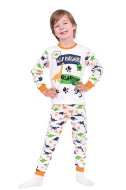 Παιδική Πιτζάμα Wild Dinosaurs Για Αγόρι R3175 - ΠΟΡΤΟΚΑΛΙ, 5 Ετών