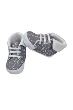 Παπούτσια Αγκαλιάς με Κορδόνια Q3000 - ΑΝΘΡΑΚΙ, 19