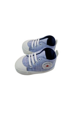 Alternative view of Παπούτσια Αγκαλιάς Υφασμάτινα Με Κορδόνια L0264 - ΓΑΛΑΖΙΟ, 18