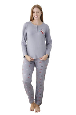 Πιτζάμα Γυναικεία Homewear 5020 - ΓΚΡΙ, S-M