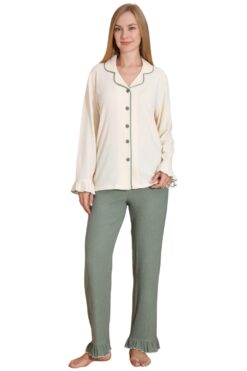 Πιτζάμα Γυναικεία Homewear Με Κουμπιά 6005 - ΠΟΛΥΧΡΩΜΟ, XL