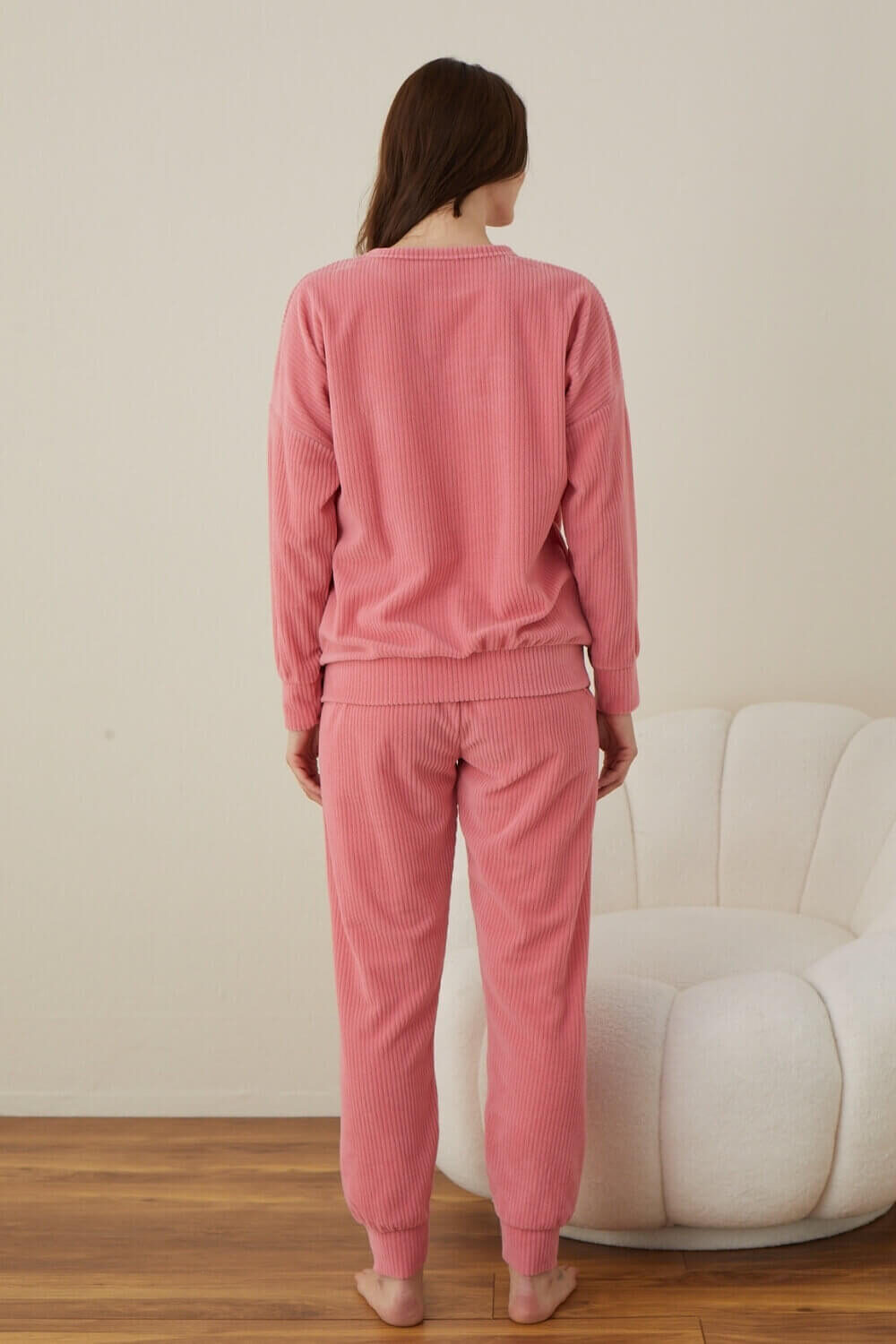 Πιτζάμα Γυναικεία Homewear Smile W01016 - ΡΟΖ, XXL - Image 4