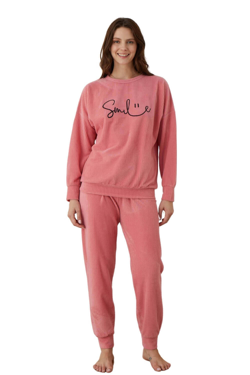 Πιτζάμα Γυναικεία Homewear Smile W01016 - ΡΟΖ, XXL