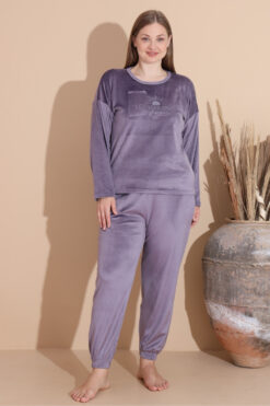 Πιτζάμα Γυναικεία Homewear Βελουτέ 3139 - ΛΙΛΑ, XXL