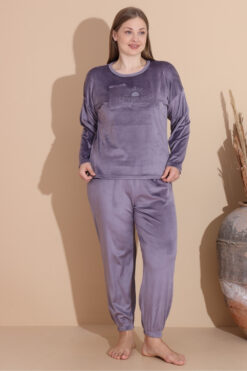 Alternative view of Πιτζάμα Γυναικεία Homewear Βελουτέ 3139 - ΛΙΛΑ, XXL
