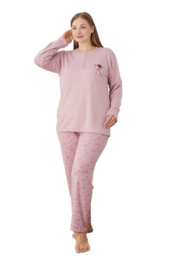 Πιτζάμα Γυναικεία Βαμβακερή 5105 - ΣΑΠΙΟ ΜΗΛΟ, XL