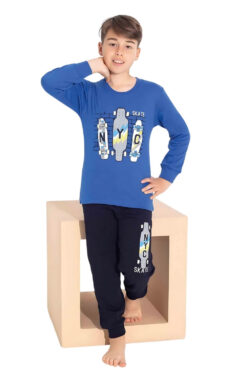 Πιτζάμα Παιδική Για Αγόρι Homewear Skate D7301 - ΡΟΥΑ, 3 Ετών
