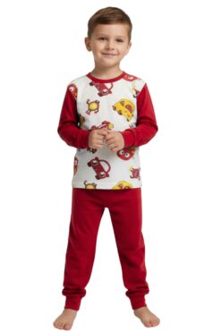 Πιτζάμα Παιδική Για Αγόρι U6067 - ΚΟΚΚΙΝΟ, 8-9
