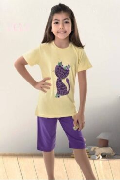 Alternative view of Καλοκαιρινή Πιτζάμα Κορίτσι 4694 - ΚΙΤΡΙΝΟ, 5 Ετών