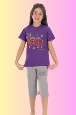 Alternative view of Πιτζάμα παιδική κορίτσι stargirl Q4305 - ΜΩΒ, 15 Ετών