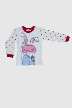 Alternative view of Πιτζάμα Παιδική Κορίτσι W4046 - ΚΟΚΚΙΝΟ, 3 Ετών