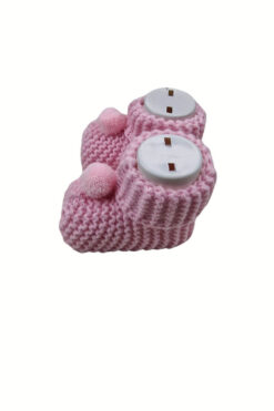 Alternative view of Πλεχτά Παπουτσάκια Αγκαλιάς S2121 - ΡΟΖ, 16-18