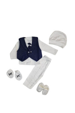Σετ Δώρου Για Νεογέννητο 5 τμχ. R2008 - ΜΠΛΕ ΣΚΟΥΡΟ, 0-3 Μηνών