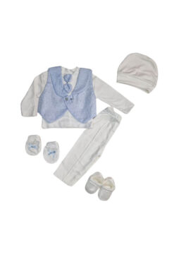 Σετ Δώρου Για Νεογέννητο 5 τμχ. W2008 - ΓΑΛΑΖΙΟ, 0-3 Μηνών