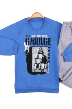 Alternative view of Σετ Παιδική Φόρμα Motorcycle Garage R3544 - ΜΠΛΕ, 5 Ετών