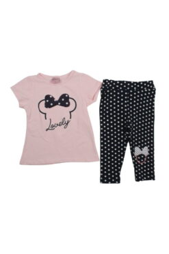 Σετ Παιδικό Μπλουζάκι Παντελονάκι Lovely D9217 - ΡΟΖ, 1 Ετών
