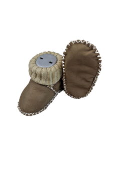 Alternative view of Βρεφικά Παπούτσια Αγκαλιάς Δερμάτινα N0121 - ΜΠΕΖ ΣΚΟΥΡΟ, 16-18