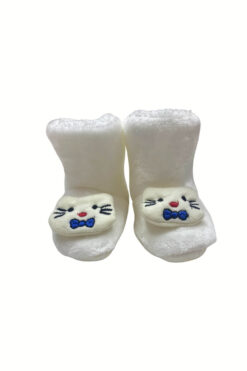 Βρεφικές Παντόφλες Κλειστές με Γούνα K1603 - ΛΕΥΚΟ, 17-19