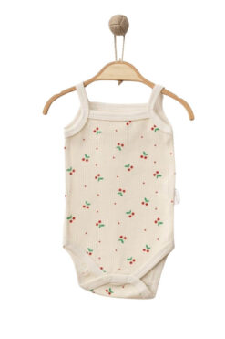 Βρεφικό κορμάκι κορίτσι τιράντα W1554 - ΕΚΡΟΥ, 18 Μηνών