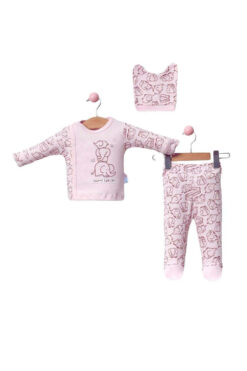 Βρεφικό Σετ 3 Τεμάχια 9321 - ΡΟΖ, 0-3 Μηνών