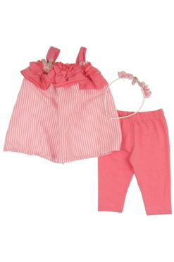 Βρεφικό Σετ Φόρεμα Παντελόνι 01-2023104 - ΚΟΡΑΛΙ, 6 Μηνών