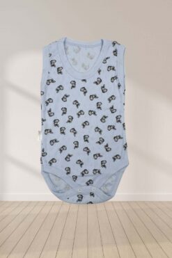 Alternative view of Κορμάκι Βρεφικό Bunnies Αμάνικο F1591 - ΛΕΥΚΟ, 12 Μηνών