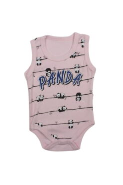 Κορμάκι Βρεφικό Αμάνικο Panda G9010 - ΡΟΖ, 6 Μηνών