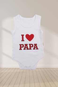 Alternative view of Κορμάκι Βρεφικό Αμάνικο Papa R9020 - ΛΕΥΚΟ, 12 Μηνών