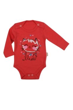 Κορμάκι Βρεφικό Με Μακρύ Μανίκι Cat W2136 - ΚΟΚΚΙΝΟ, 9 Μηνών
