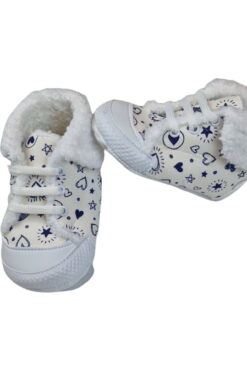 Alternative view of Παπούτσια Αγκαλιάς με Κορδόνια W3065 - ΕΚΡΟΥ-ΜΠΛΕ, 19