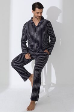 Alternative view of Ανδρική Πιτζάμα Με Κουμπιά 70091 - ΠΟΛΥΧΡΩΜΟ, M