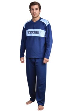 Ανδρική Πιτζάμα Βαμβακερή G0885 - ΜΠΛΕ, M