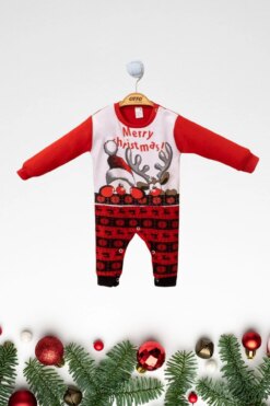 Alternative view of Χριστουγεννιάτικο Φορμάκι 1341 - ΚΟΚΚΙΝΟ, 9-12 Μηνών