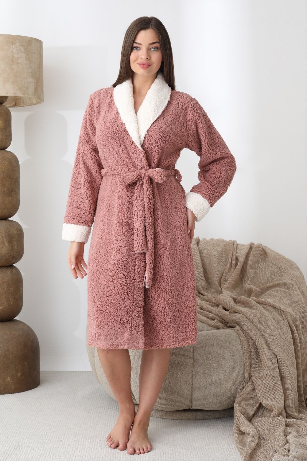 Γυναικεία Ρόμπα Fleece 0044 - ΣΑΠΙΟ ΜΗΛΟ, S-M - Image 6