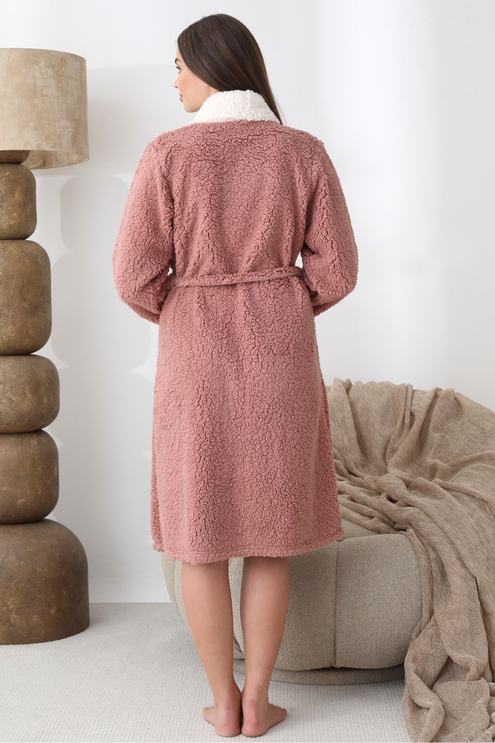 Γυναικεία Ρόμπα Fleece 0044 - ΣΑΠΙΟ ΜΗΛΟ, S-M - Image 5