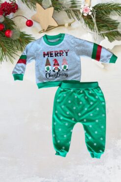 Alternative view of Βρεφικό Σετ Χριστουγεννιάτικο W9981 - ΠΟΛΥΧΡΩΜΟ, 6 Μηνών